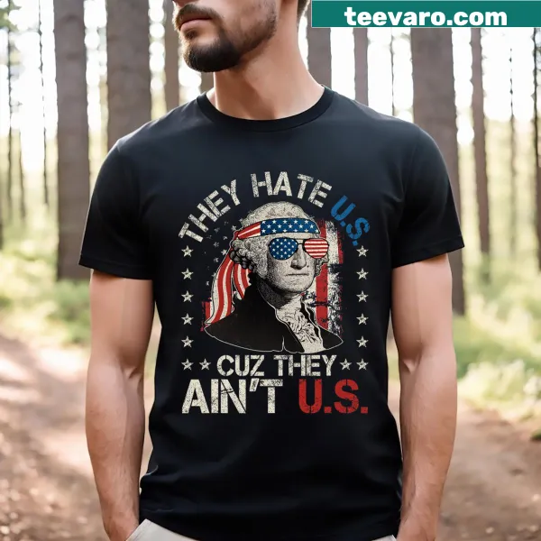 Funny Washington-themed Fourth of July T-shirt with bold text