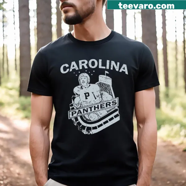 Vintage Carolina Panthers T-shirt with classic logo and distressed style