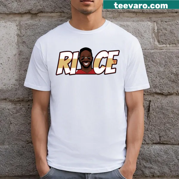 Vintage-style t-shirt honoring Young Jerry Rice with nostalgic graphics.
