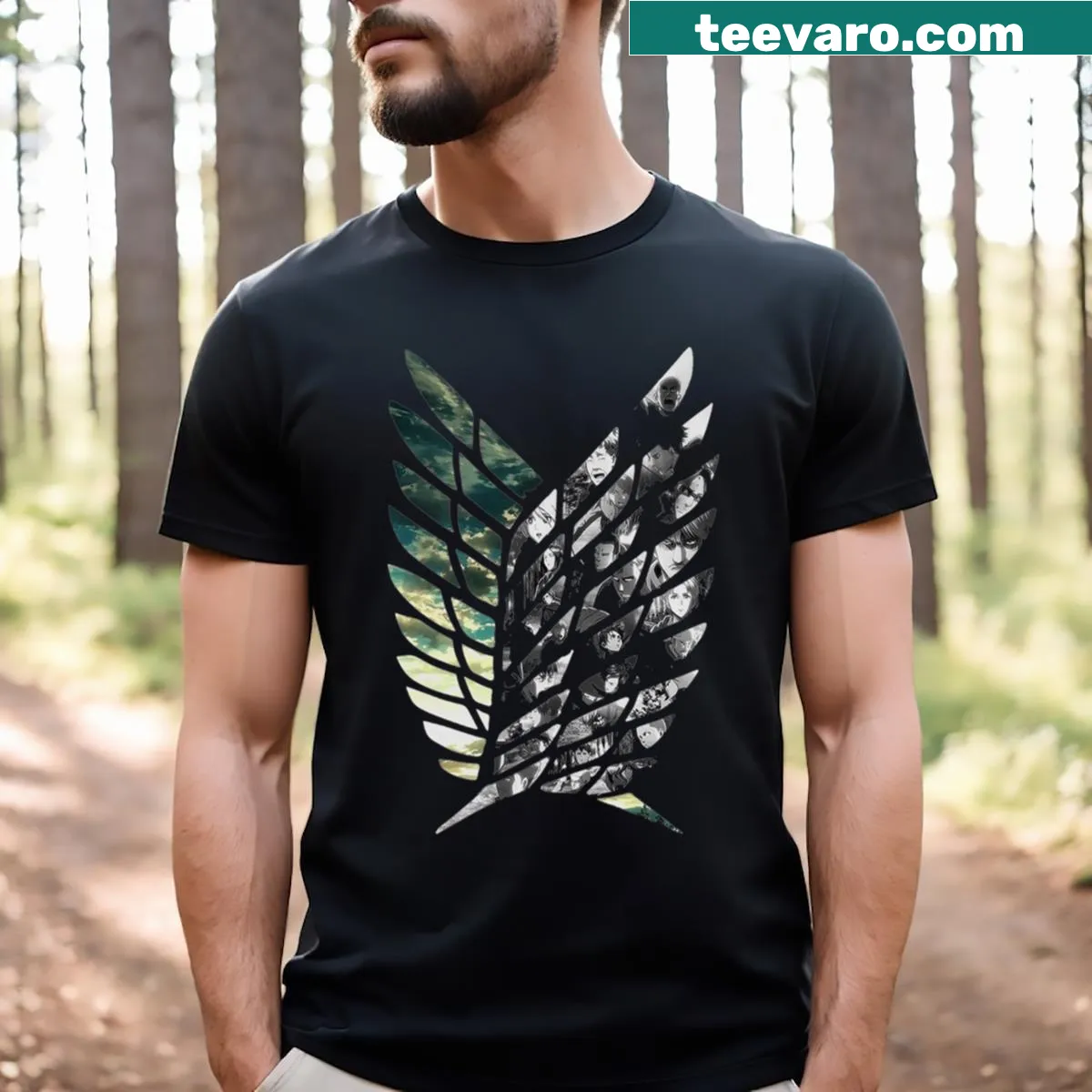 Simple T-shirt celebrating anime culture — on a men's t-shirt