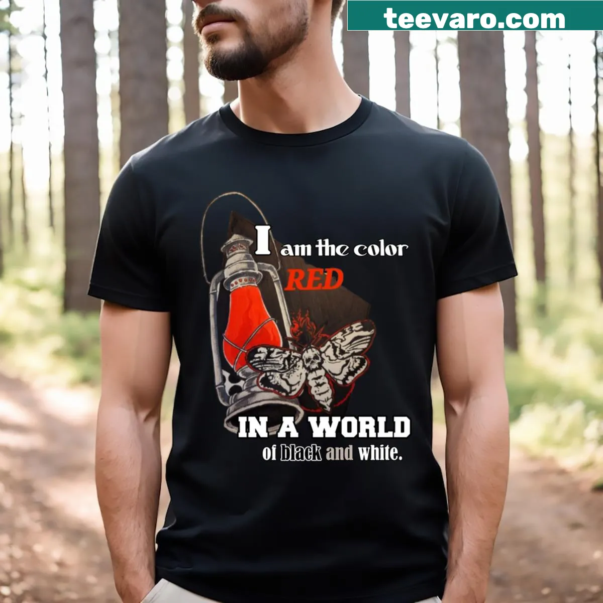 Graphic T-shirt celebrating Bray Wyatt's wrestling persona. — on a men's t-shirt