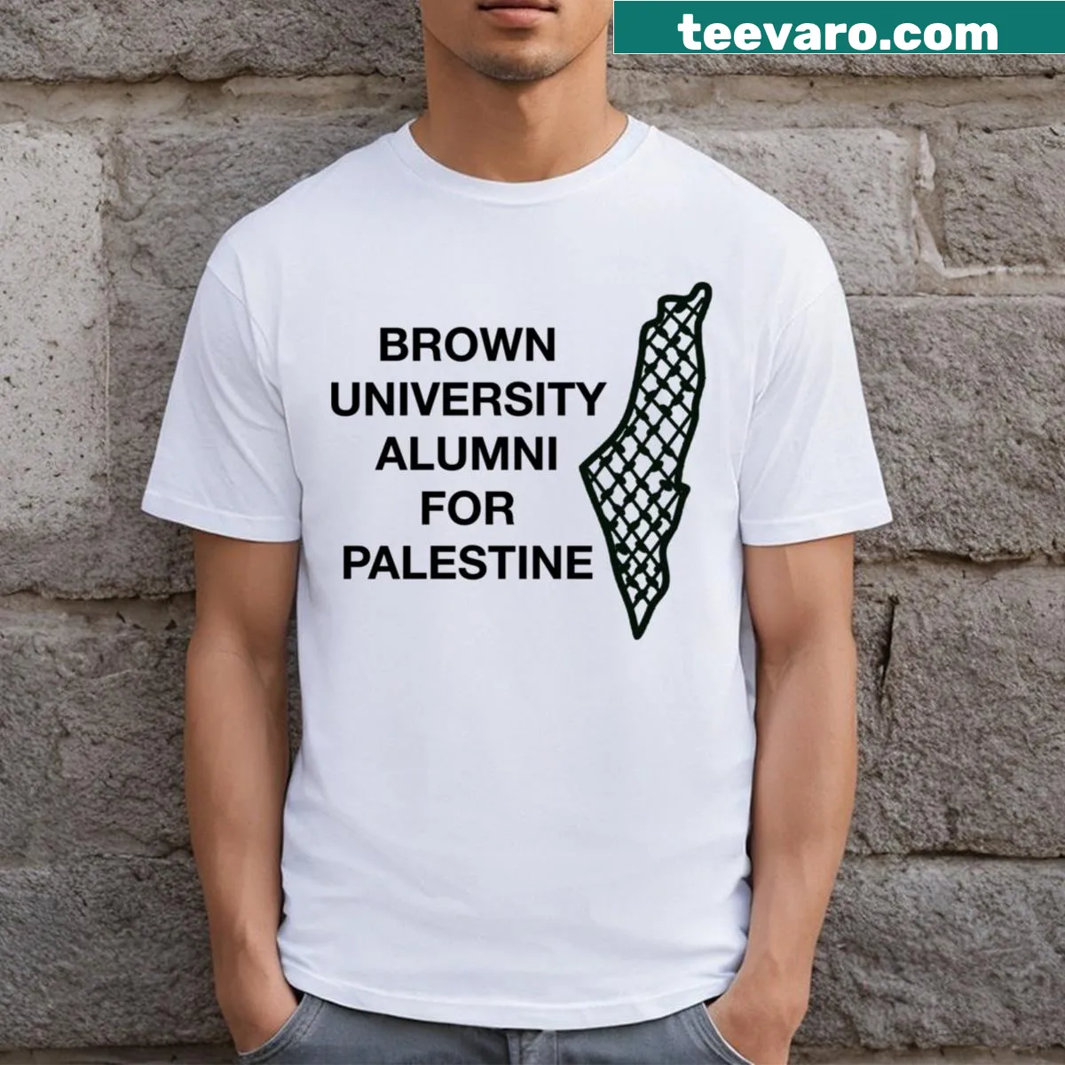 Minimalist black T-shirt featuring the Bua4p logo. — on a men's t-shirt