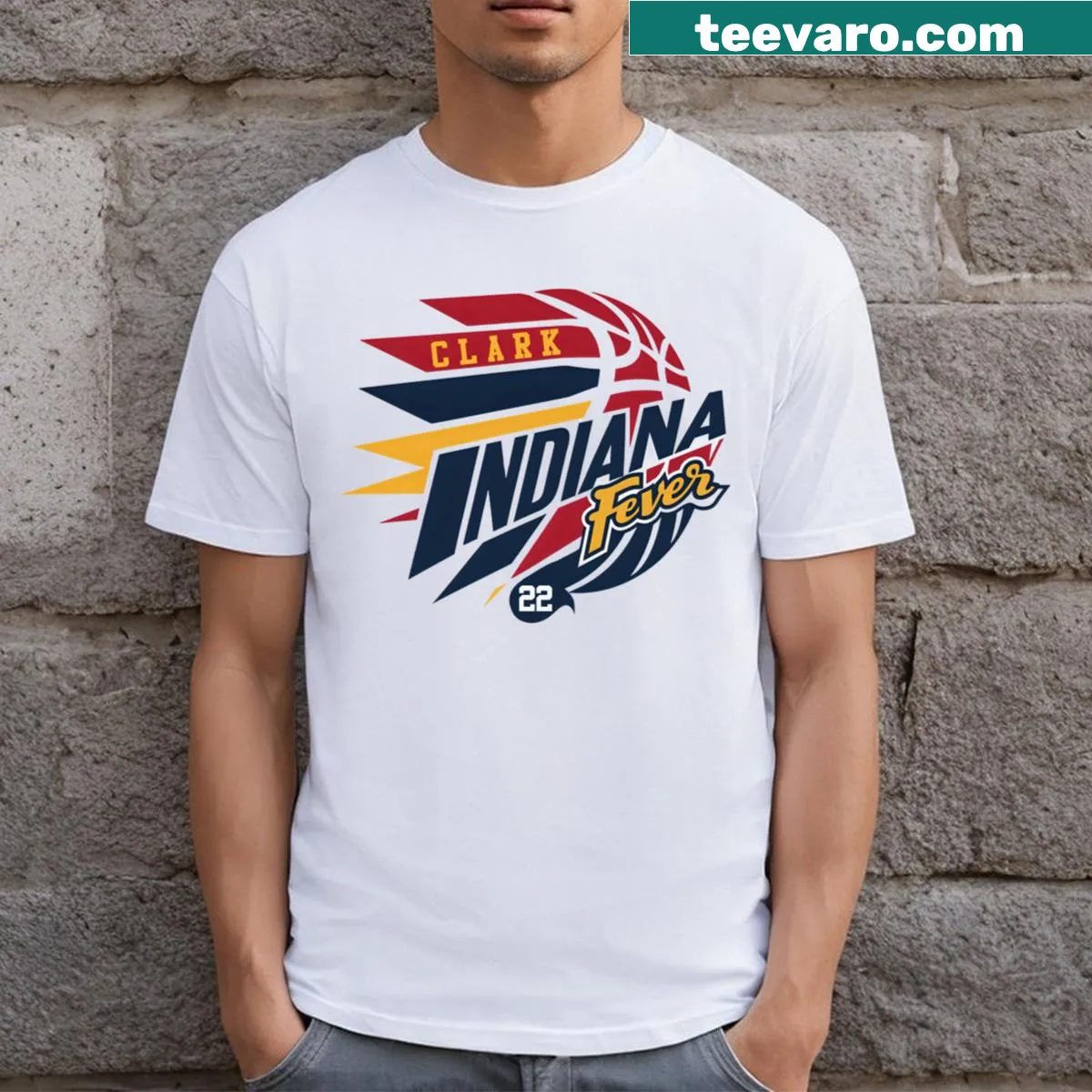 T-shirt celebrating Caitlin Clark with her name — on a men's t-shirt