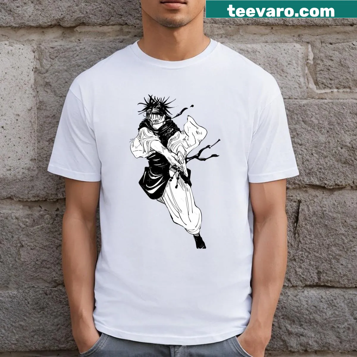 Choso Yujis Brother t-shirt with playful graphic — on a men's t-shirt