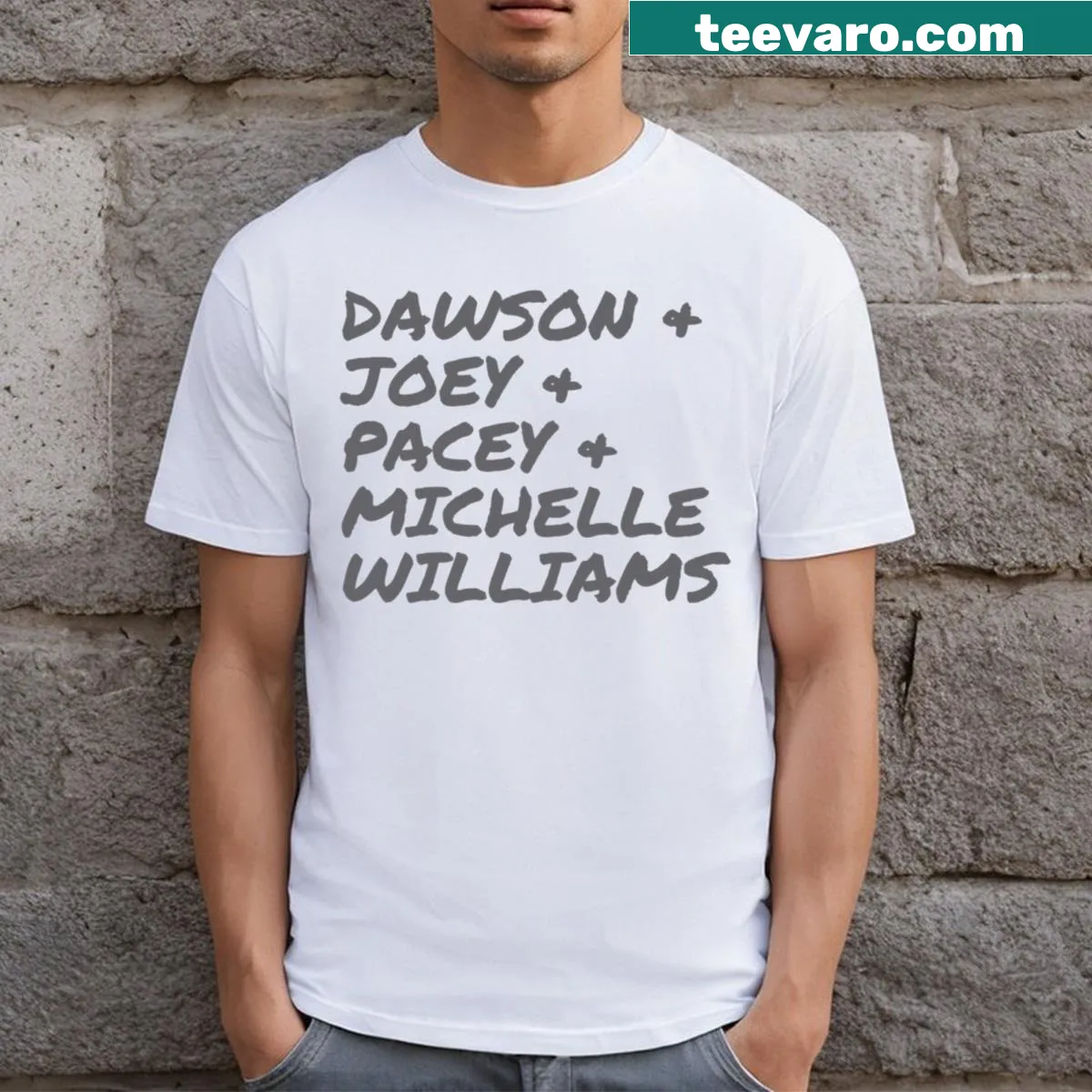 Bold typography t-shirt with unique phrase — on a men's t-shirt