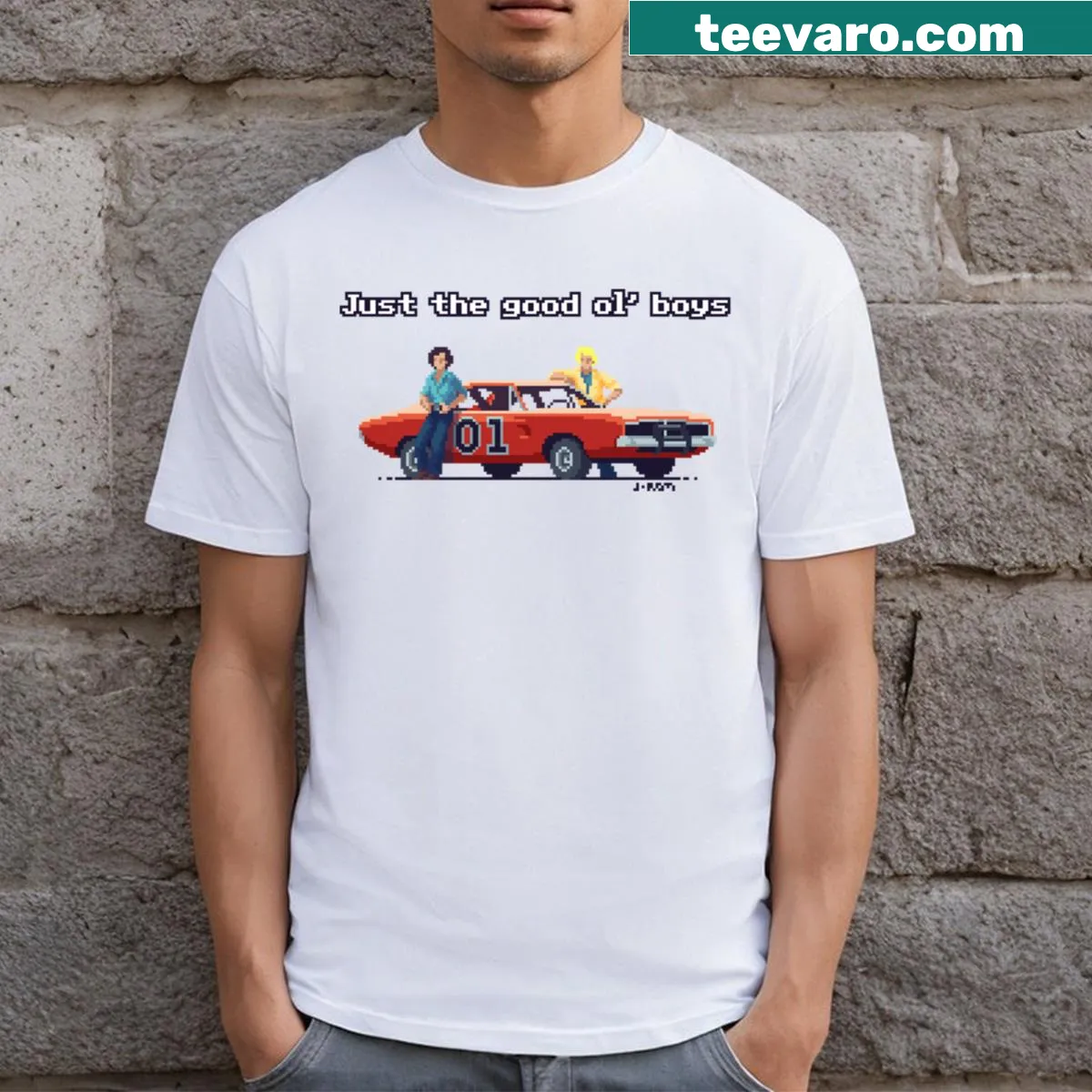 Vintage T-shirt celebrating Dukes of Hazzard — on a men's t-shirt