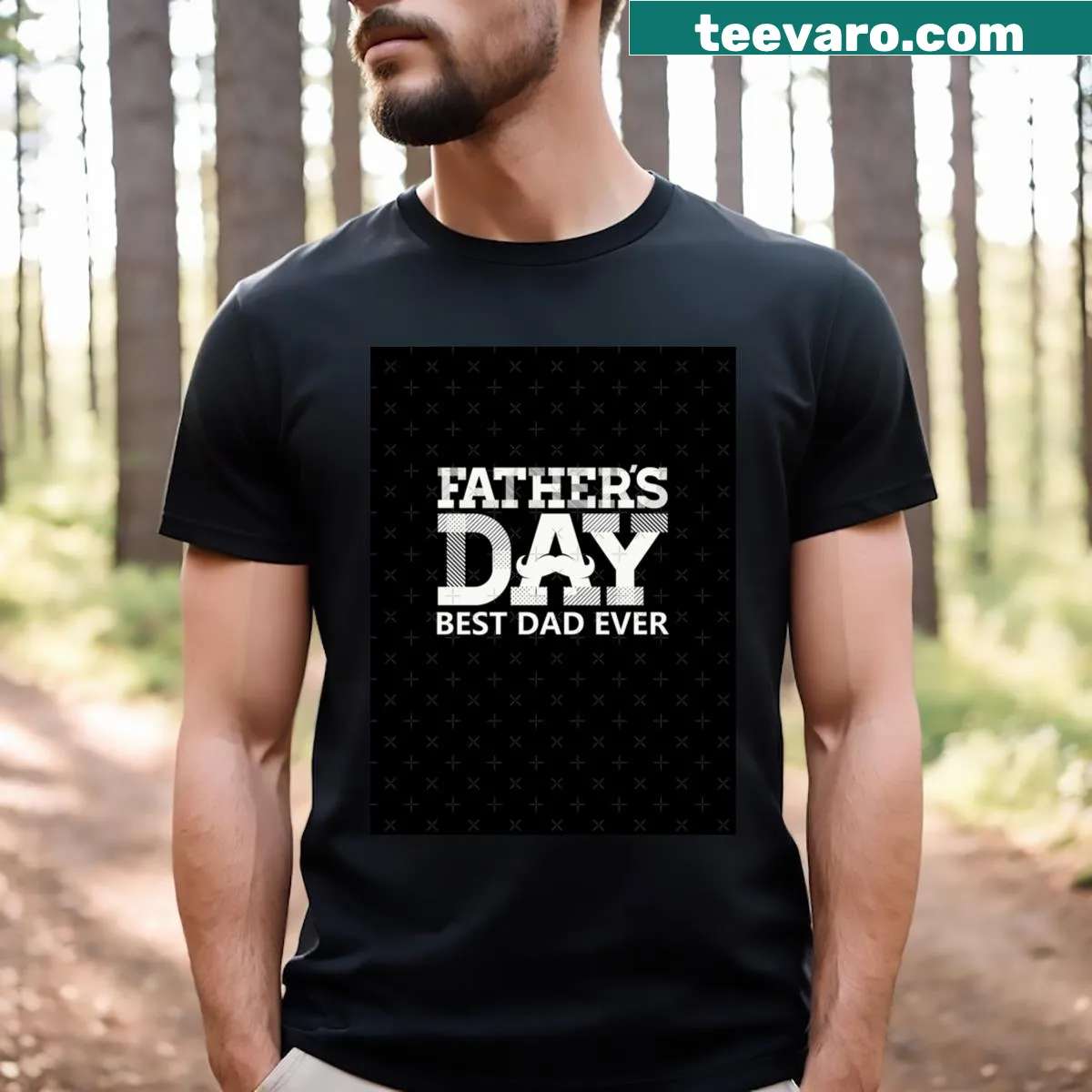 Graphic T-shirt declaring 'Best Dad Ever' for Father's Day — on a men's t-shirt