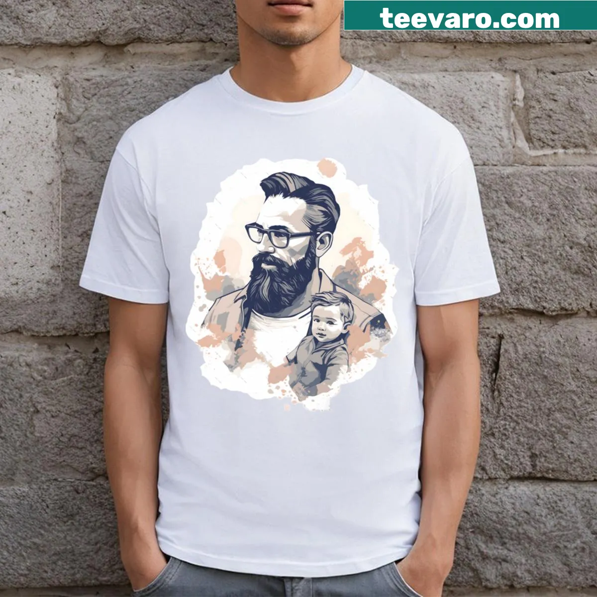 Father's Day T-shirt featuring a heartfelt message — on a men's t-shirt