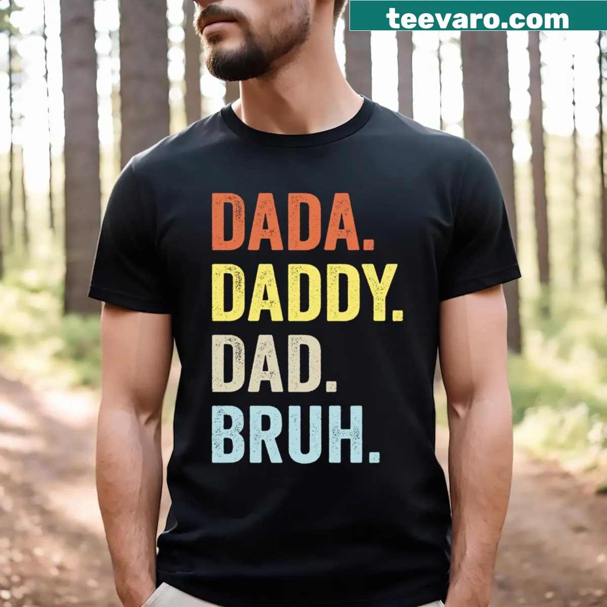 Funny Father's Day T-shirt featuring playful text for dads — on a men's t-shirt
