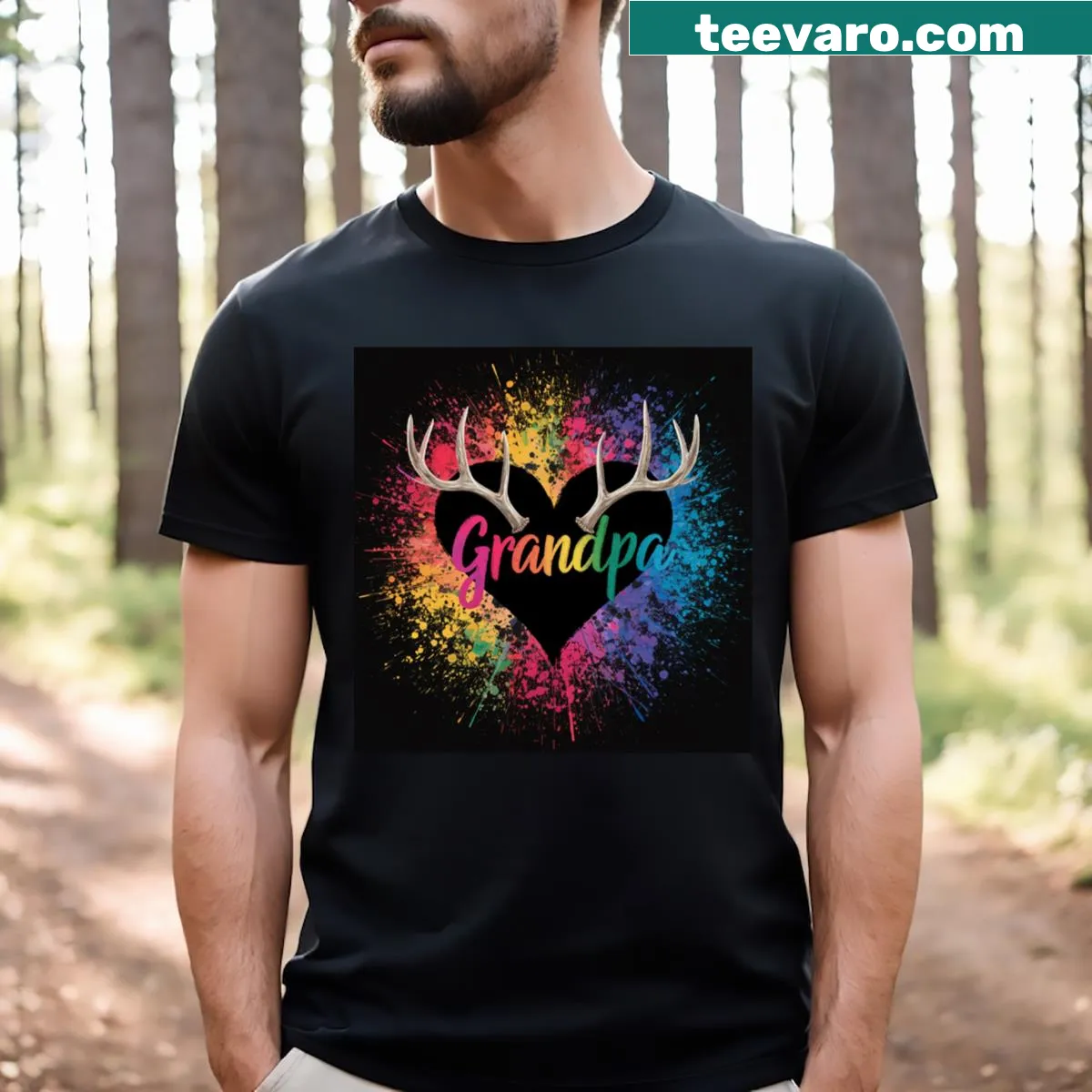 Graphic text declaring 'Grandpa' on a casual t-shirt — on a men's t-shirt