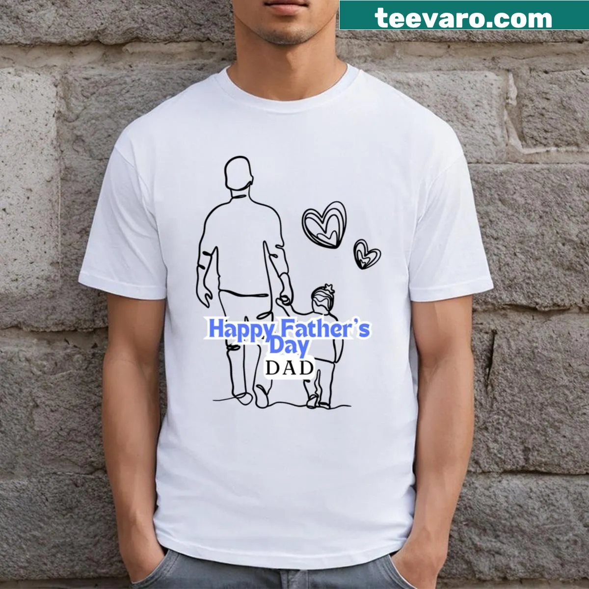 Heartfelt Father's Day T-shirt celebrating the father-son bond — on a men's t-shirt