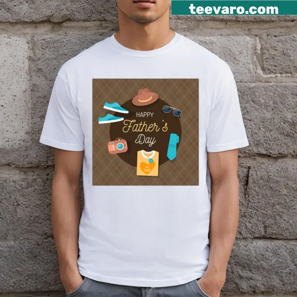 Classic Happy Father's Day message T-shirt for dads