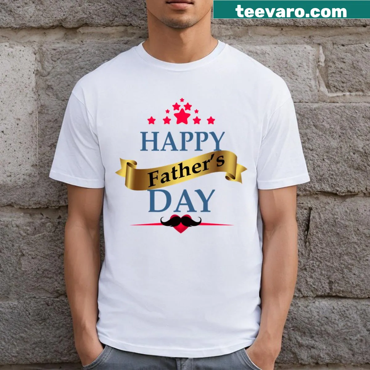 Simple design T-shirt for Father's Day appreciation — on a men's t-shirt