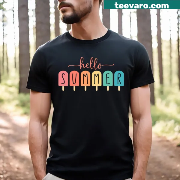 Playful T-shirt featuring ice cream and popsicles