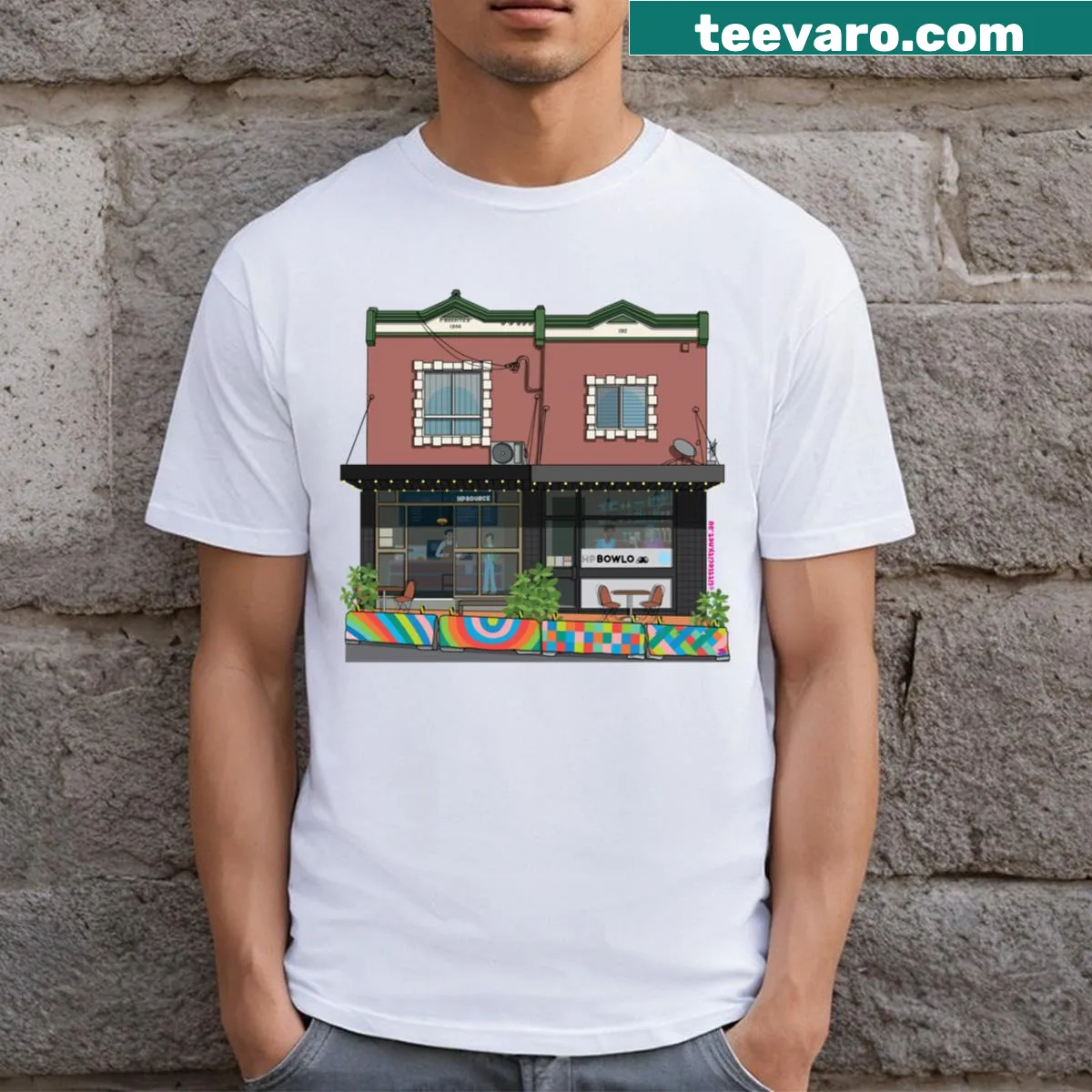 Edgy t-shirt featuring 'Hp Source Bowlo' for gaming enthusiasts — on a men's t-shirt