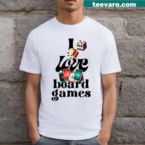 Board games themed t-shirt with bold typography