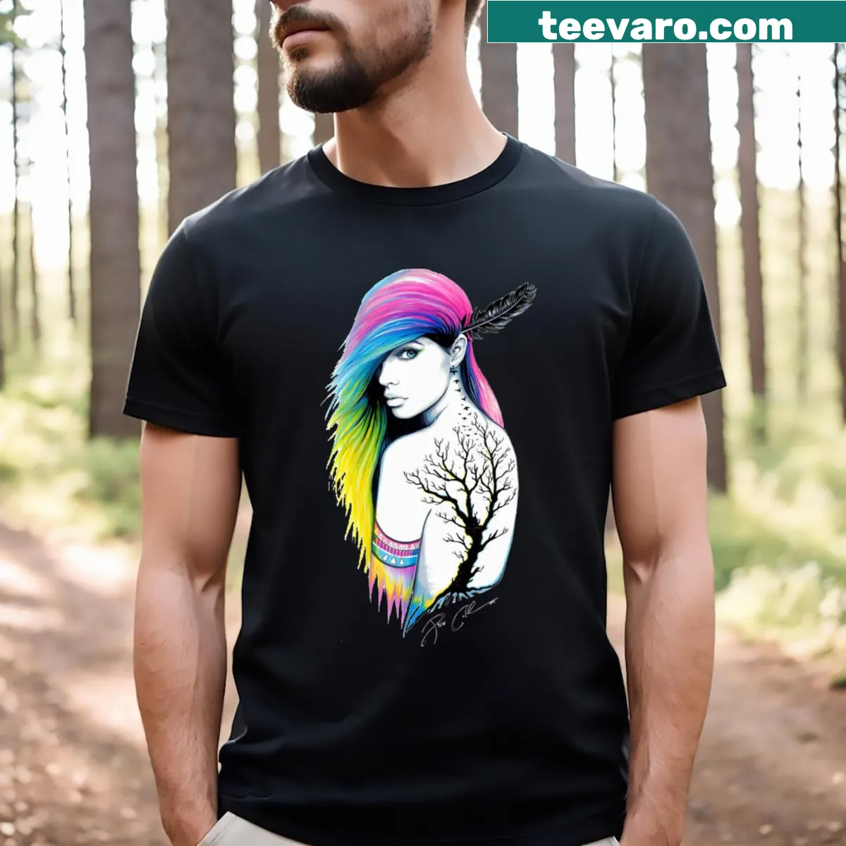 Funny T-shirt with 'Love Essential' graphic — on a men's t-shirt