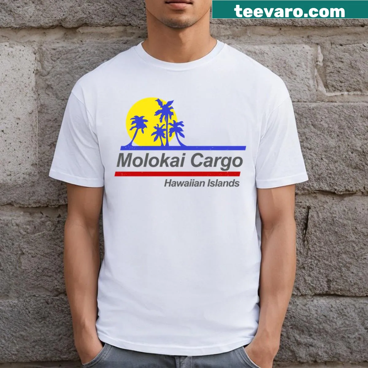 Humorous t-shirt with the phrase Hard Ticket To Hawaii — on a men's t-shirt