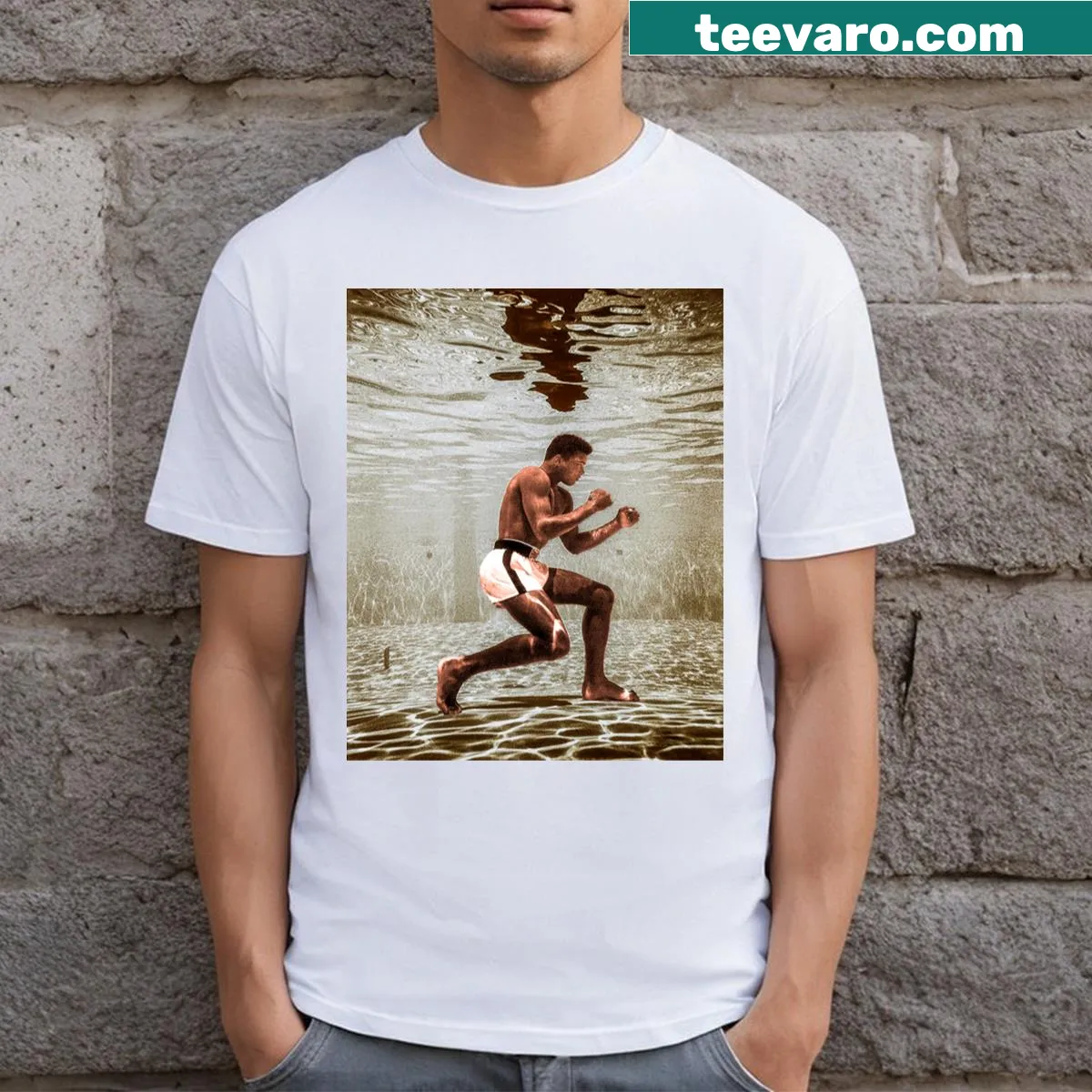 Graphic T-shirt honoring Muhammad Ali — on a men's t-shirt
