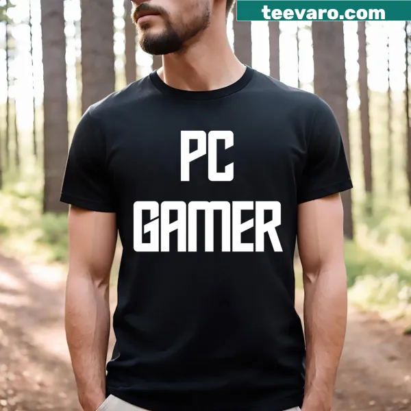 Gaming-themed t-shirt featuring PC Gamer design