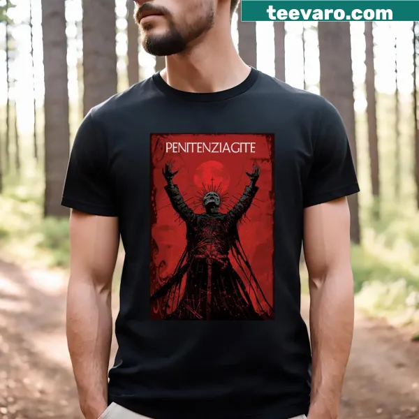 T-shirt featuring the thought-provoking word 'Penitenziagite'