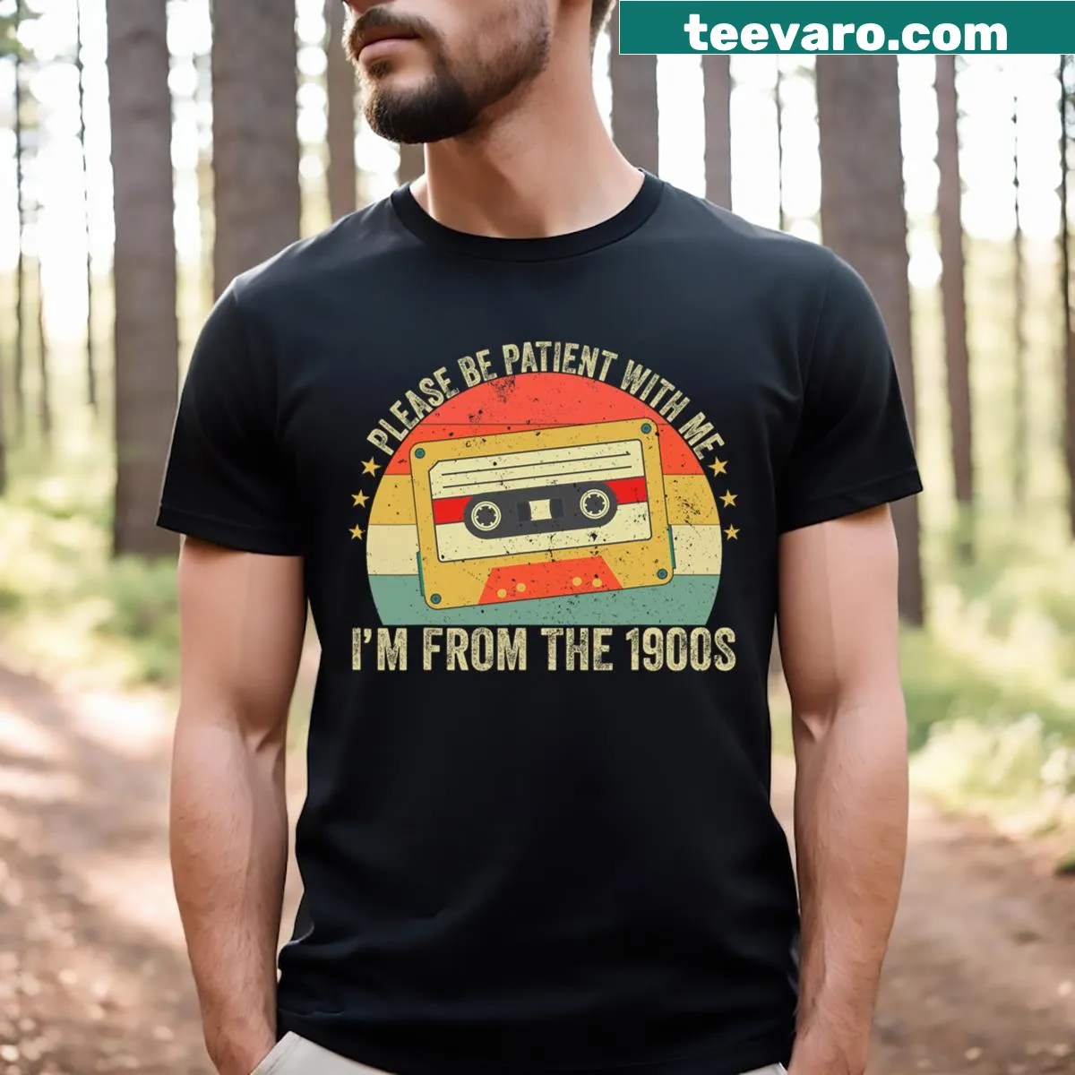 Funny Cool Dad T-shirt with a humorous message about patience — on a men's t-shirt