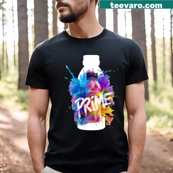 Graffiti-style Prime Sports Drink t-shirt with bold text design