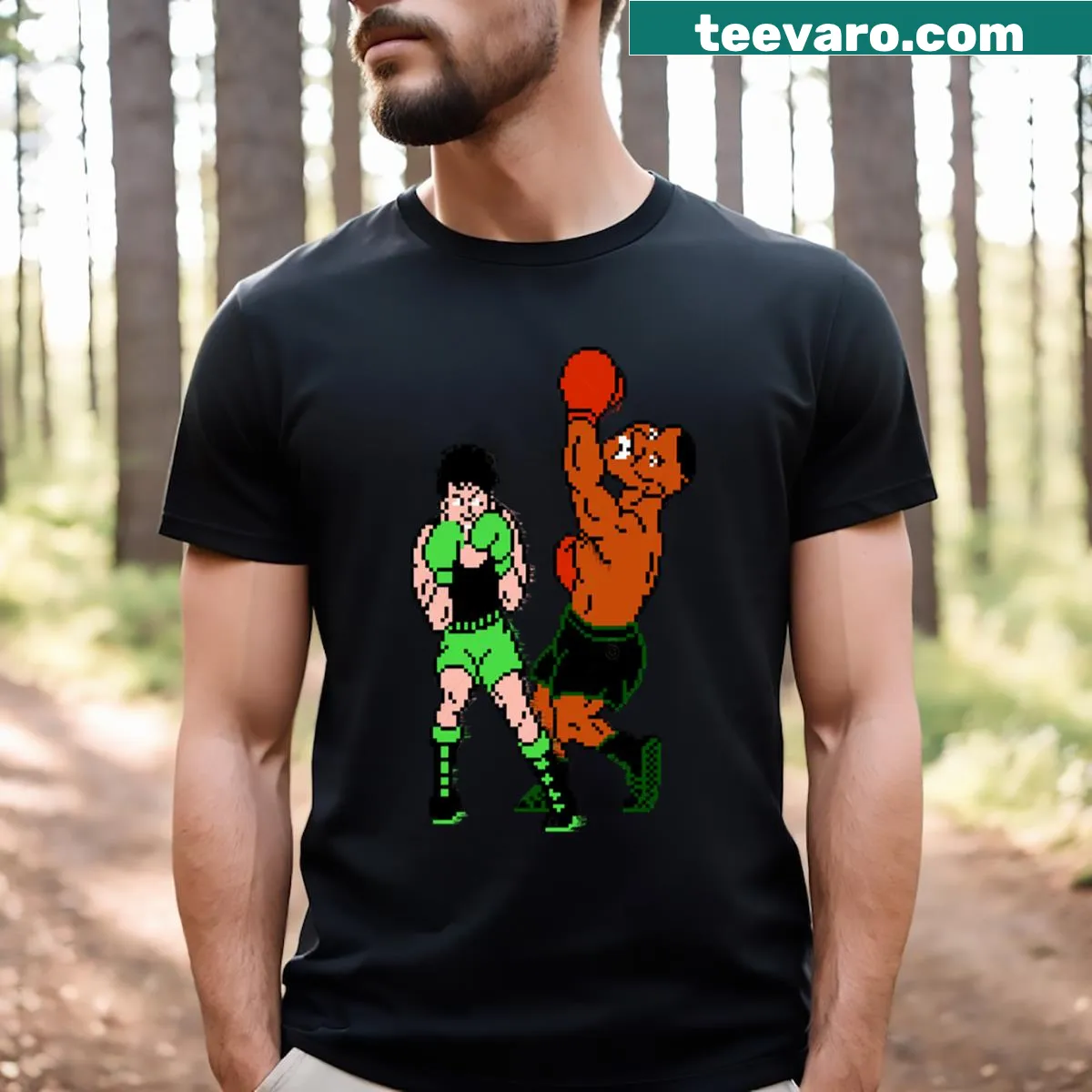 Punch Out!! Essential t-shirt with iconic gaming graphics — on a men's t-shirt