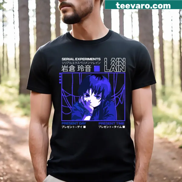 Darker t-shirt featuring graphic from Serial Experiments Lain anime