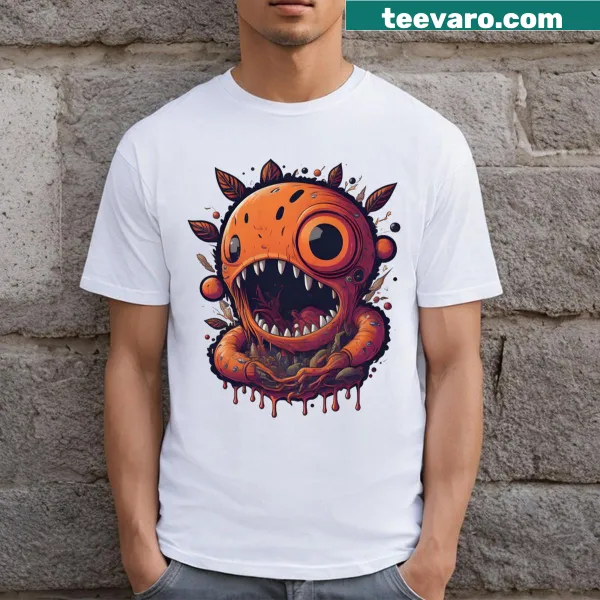 T-shirt featuring an imaginative 'Stranger Creature' graphic