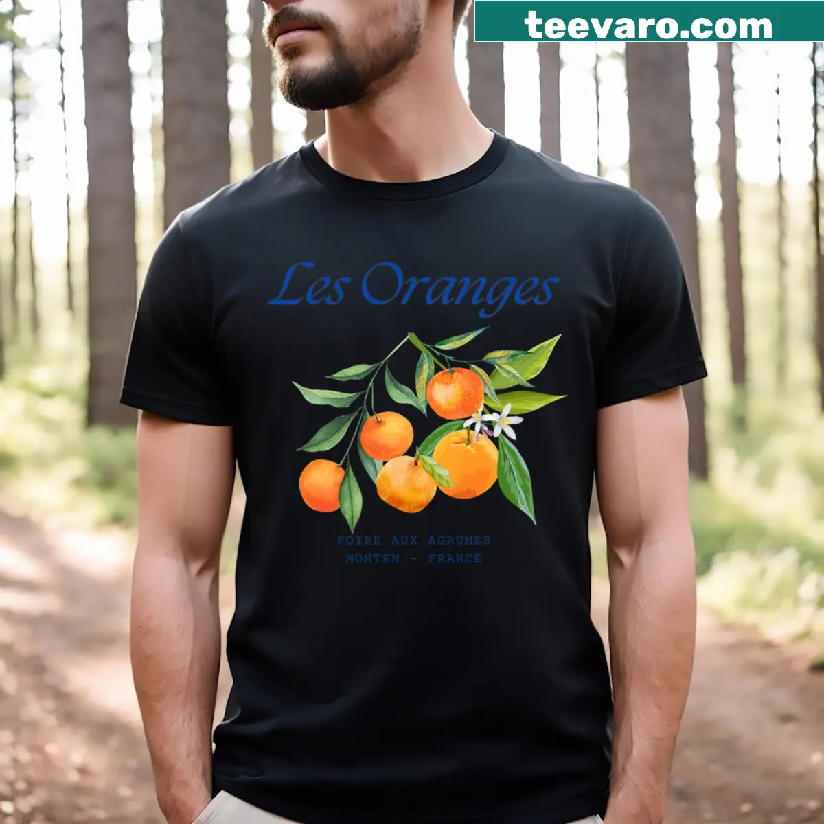 Citrus-themed design for summer on a T-shirt. — on a men's t-shirt