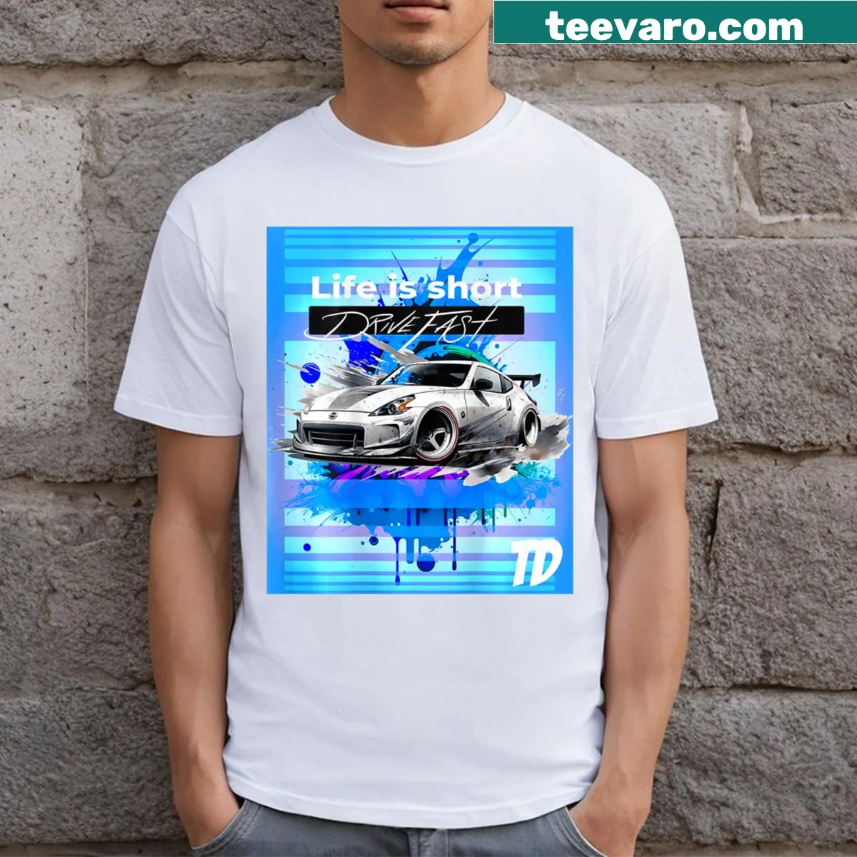 Minimalist T-shirt featuring the 'Td Dream' logo — on a men's t-shirt