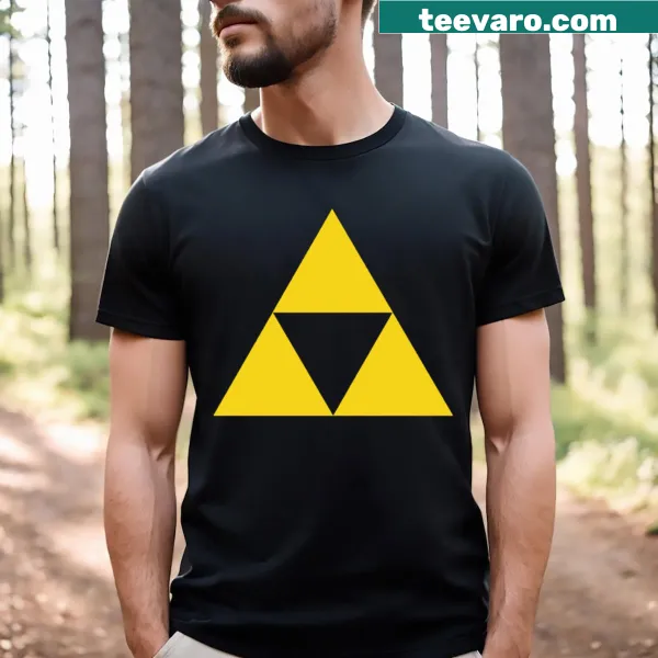 Triforce symbol graphic T-shirt for gaming fans