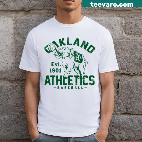 Vintage distressed Oakland Athletics t-shirt with classic graphic