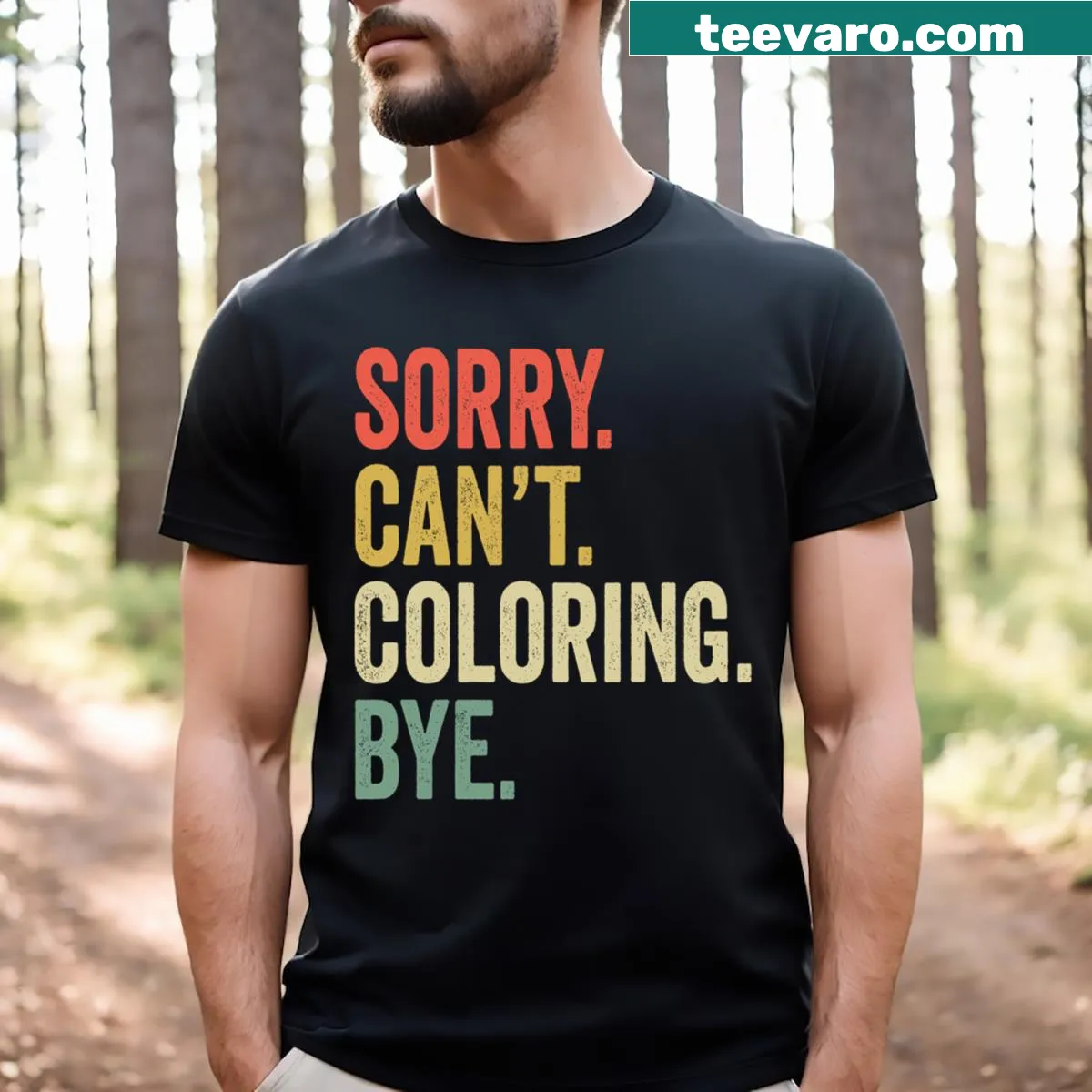 Funny coloring lover T-shirt with humorous saying — on a men's t-shirt