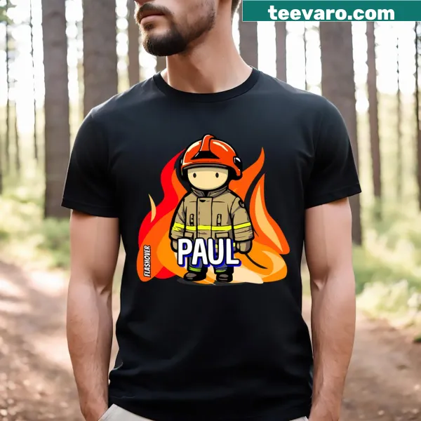 Humorous custom design graphic on a playful T-shirt.