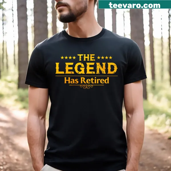 Illustration of art-themed graphics on a T-shirt for retirees.