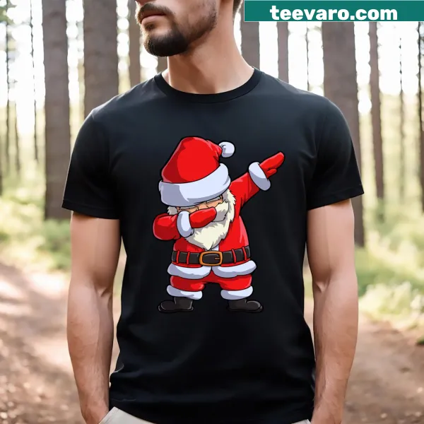 Funny dabbing Santa Claus Christmas t-shirt