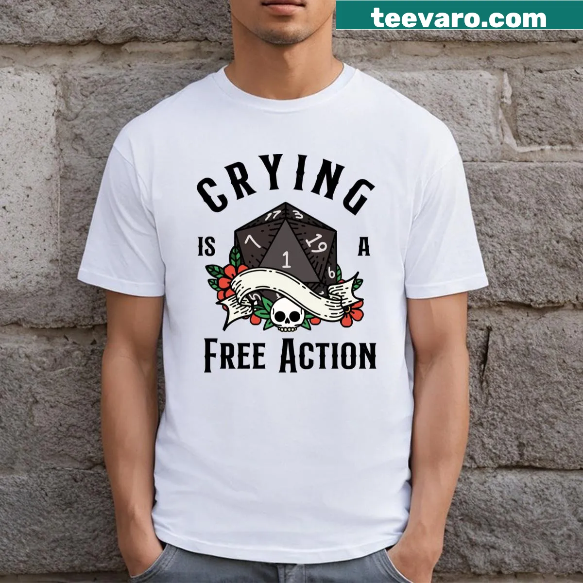 Illustrative dog agility sports t-shirt — on a men's t-shirt