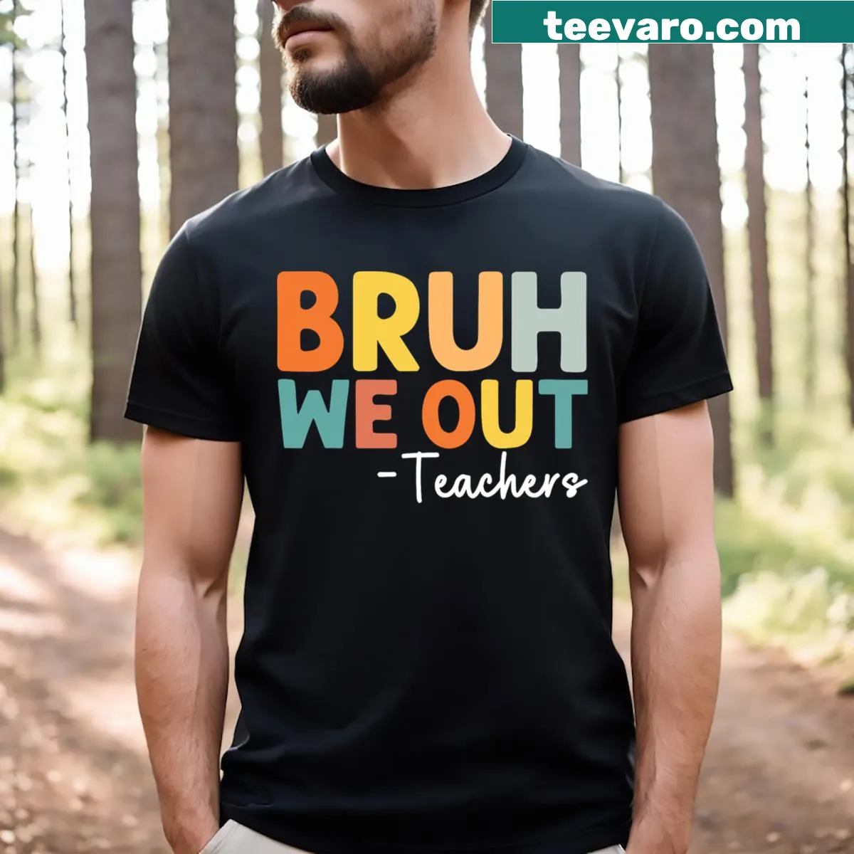 Funny summer t-shirt for teachers with end-of-year theme — on a men's t-shirt