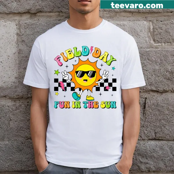 Field day themed t-shirt with fun slogan for teachers and kids