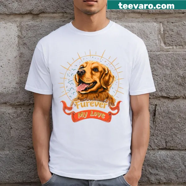 Quote t-shirt for golden retriever pet owners featuring a heartfelt message