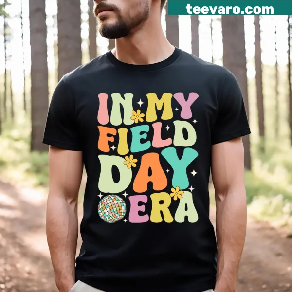 Groovy teacher-themed t-shirt celebrating field day fun