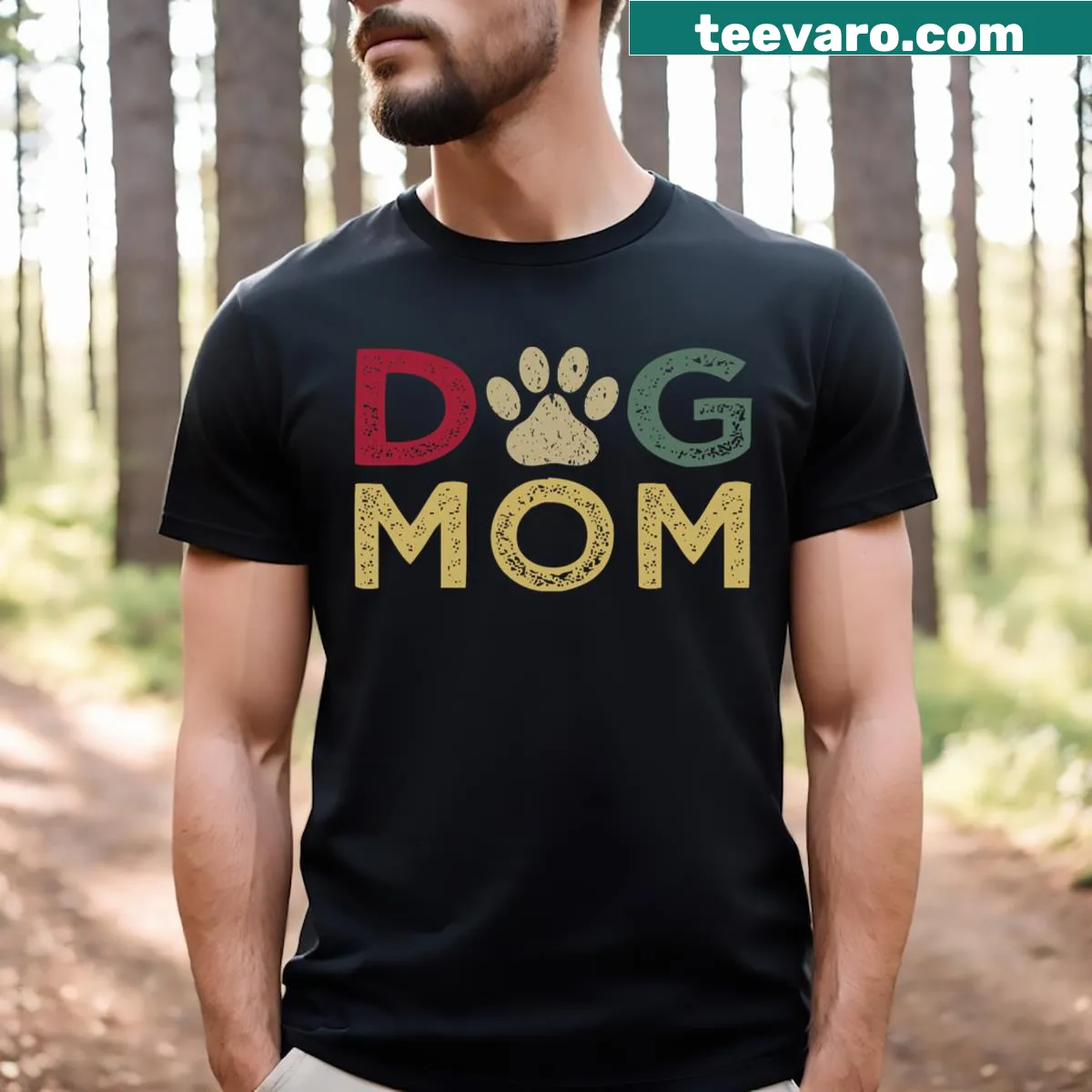 Heartwarming T-shirt for dog moms celebrating Mother's Day — on a men's t-shirt