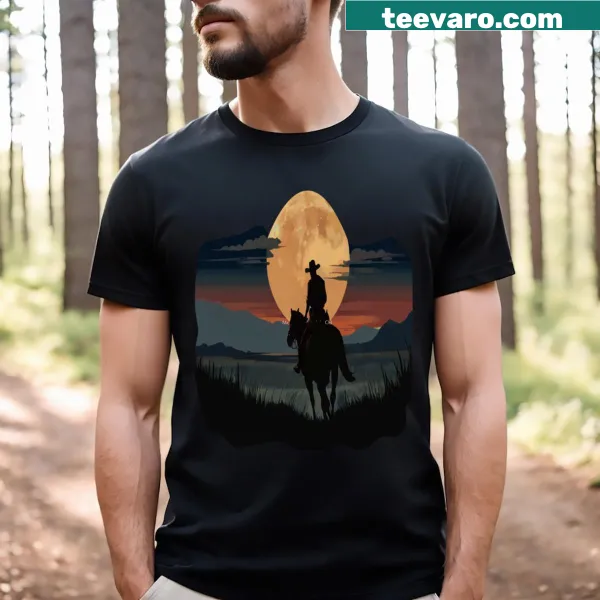 Funny T-shirt featuring a quote celebrating Kevin Costner and horses