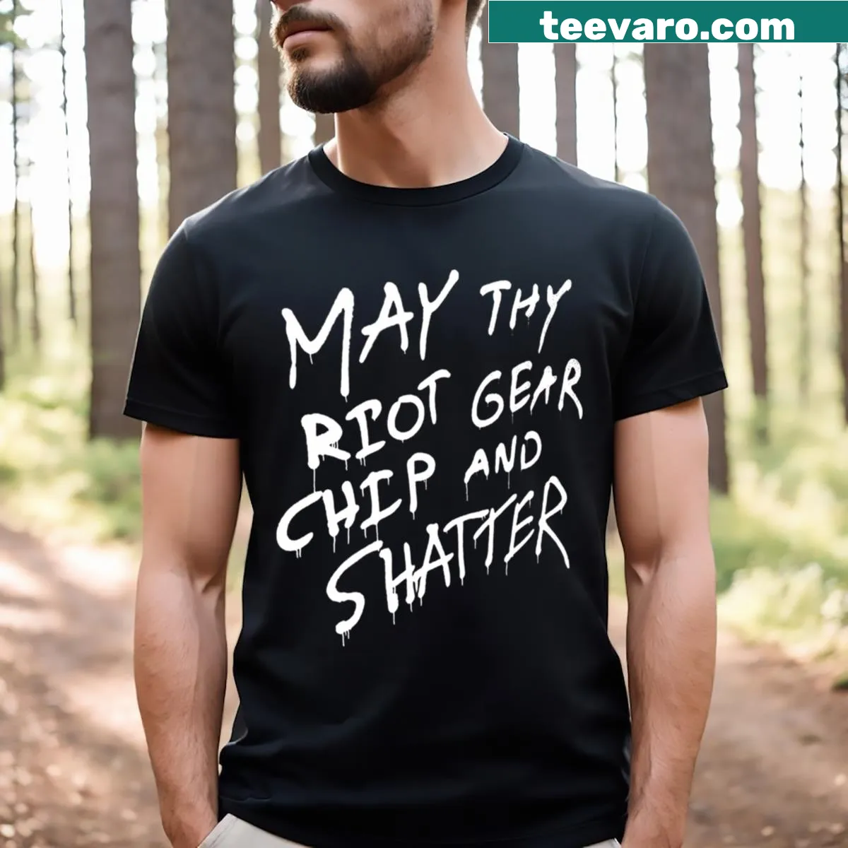 Inspirational T-shirt with the phrase about resilience and strength — on a men's t-shirt