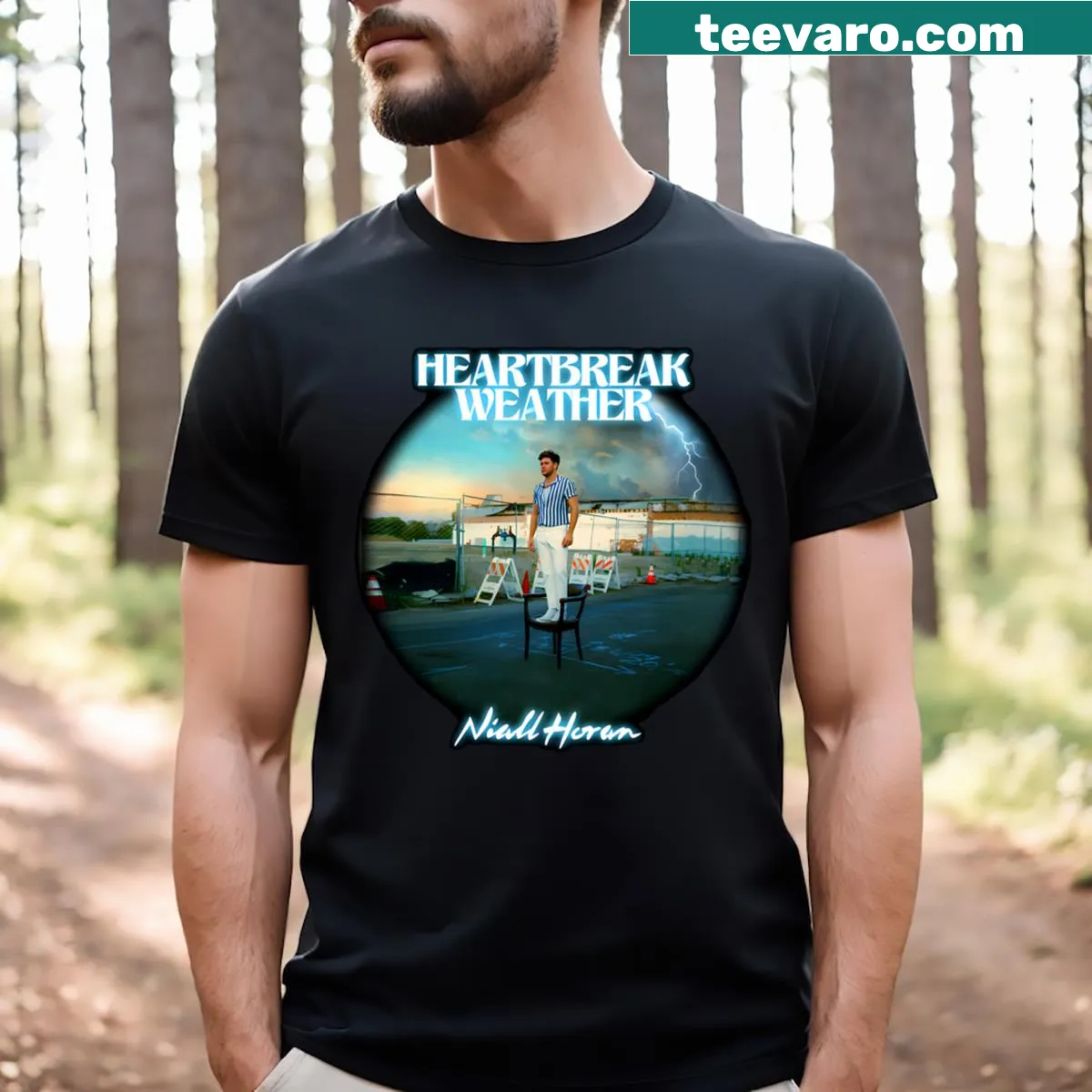 Vintage-style Niall Horan t-shirt with retro graphic — on a men's t-shirt
