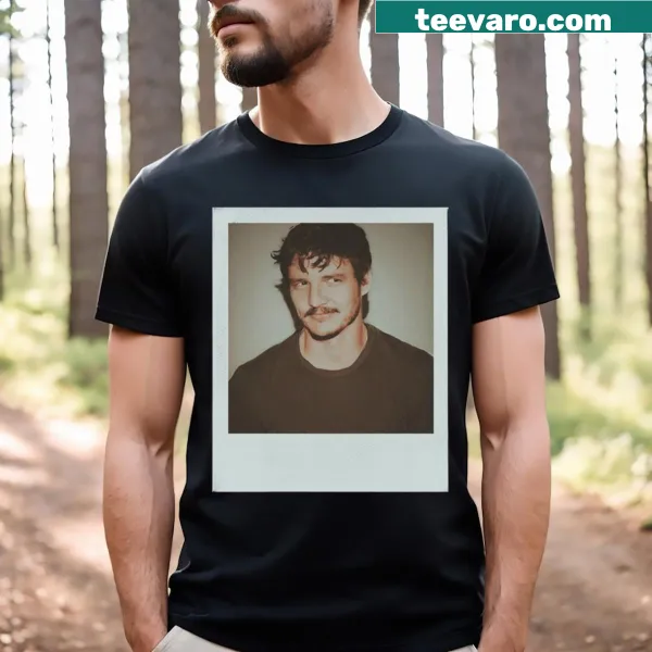 Vintage-style t-shirt featuring a photograph of Pedro Pascal