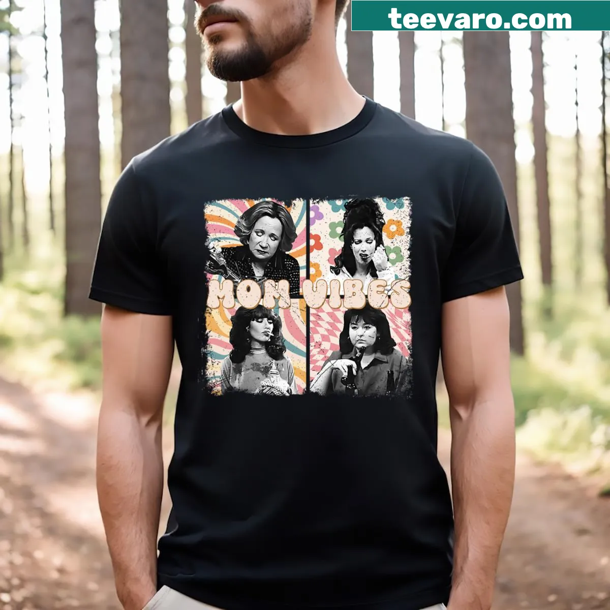 Funny typography t-shirt celebrating 90's mom life — on a men's t-shirt