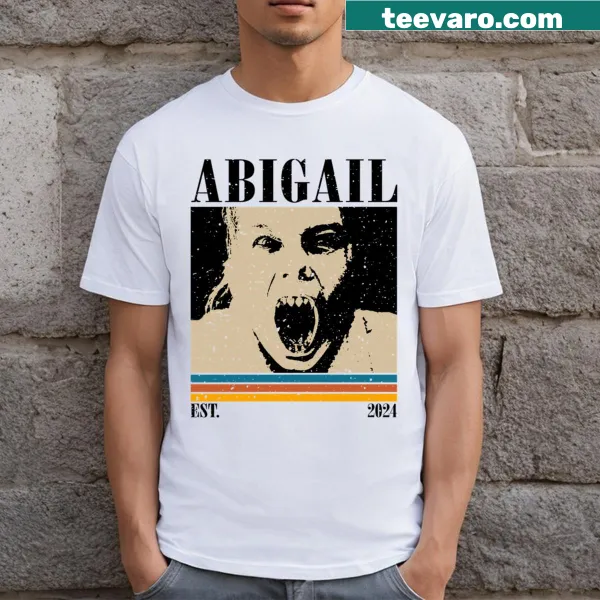 Vintage-style Horror Movie t-shirt featuring the name Abigail in retro font